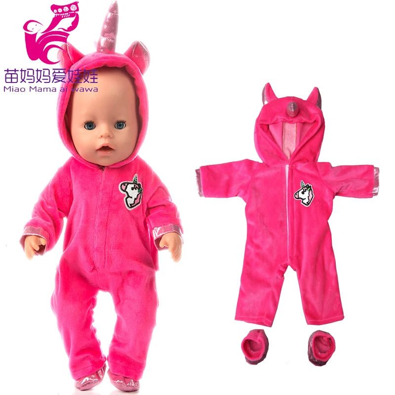 Doll Clothes for 43cm Born Baby Doll Leather Clothes Pink Doll Coat for 17 Inch Baby Doll Jacket Winter Toys Clothes