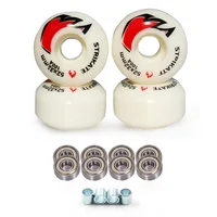 4Pcs Skateboard Wheels With bearing complete PU Skateboard Parts 52mm*30mm Wheels 95A skateboard for riding