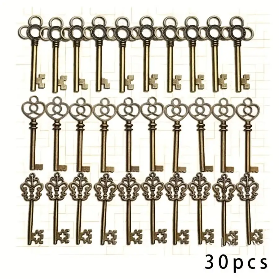 1/5/10/20/50/100pcs Mixed Set Of s Large Skeleton Keys Funny Positive Mini Items Daughters Friends For Father Halloween, Christm