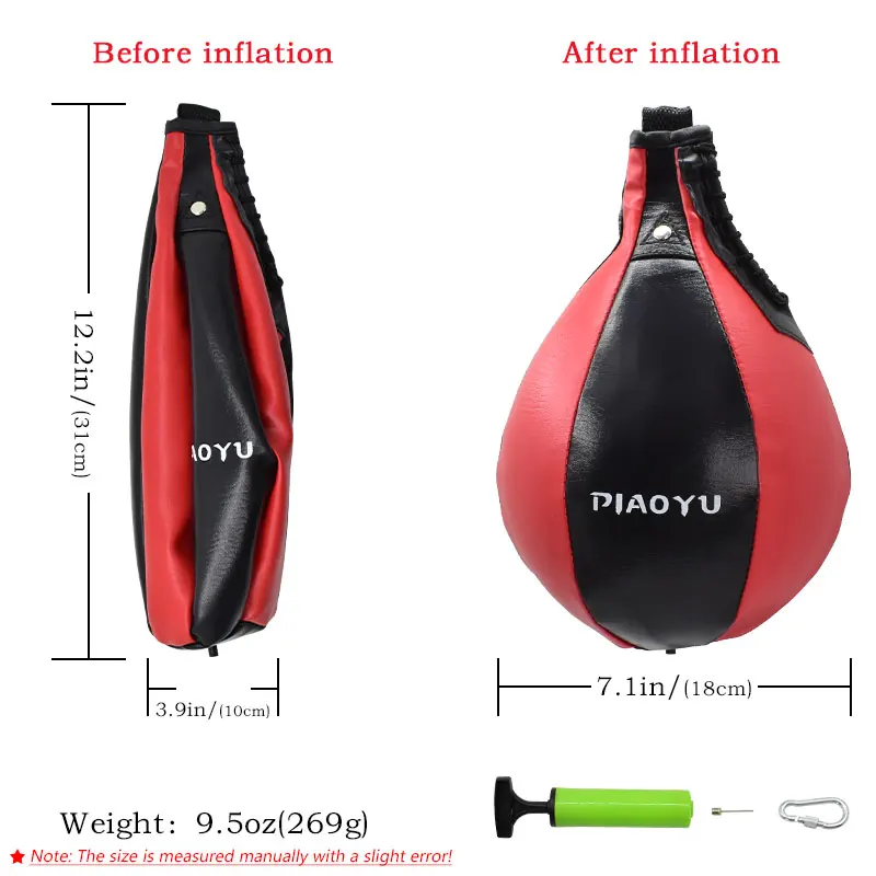 Boxing Pear Shaped Speed Ball PU Material Rotating Speed Ball Indoor Boxing Training Accessories Sports Fitness Training Ball