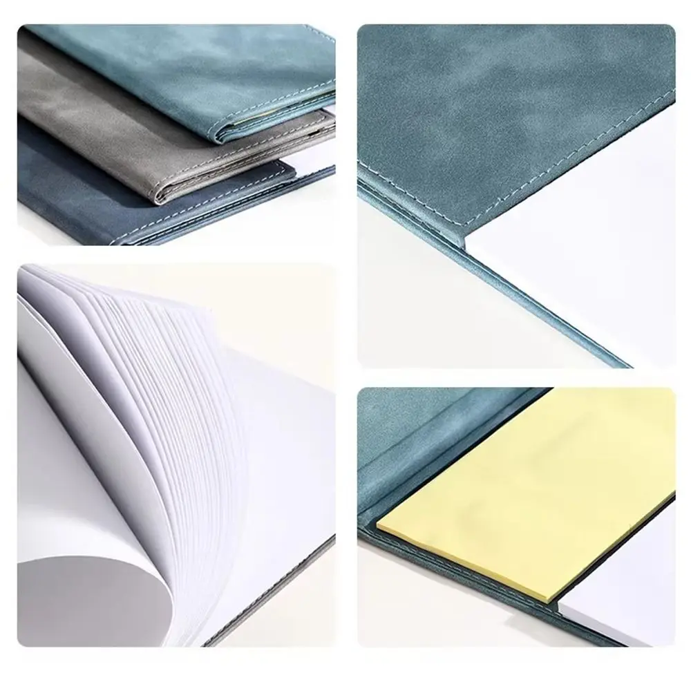 

Портативная папка-портфель из замши формата А4 с клейкими заметками и планшетом для записей для офиса и бизнеса