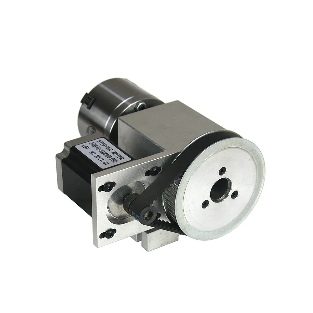 

CNC 4th A Axis Rotary Axis 3 4-jaw 80mm 100mm Chuck CNC Indexing Head MT2 Tailstock Telescopic Stroke 45MM NEMA 23 Stepper Motor