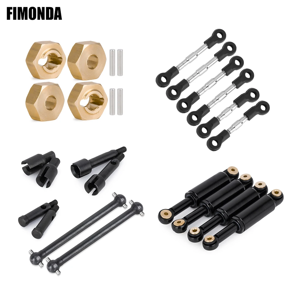 Amortisseurs d'arbre CVD, adaptateurs hexagonaux, tiges de liaison, pièces de mise à niveau combinées pour voiture Losi Micro B 1/24 RC 2WD Buggy RTR