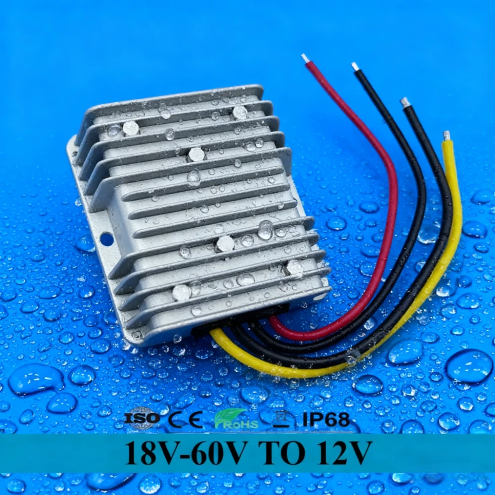DC Converter 24V 36V 48V 18-60V to 12V 30A 40A Step Down Voltage Regulator Transformer Truck Bus Car Power Supply Waterproof