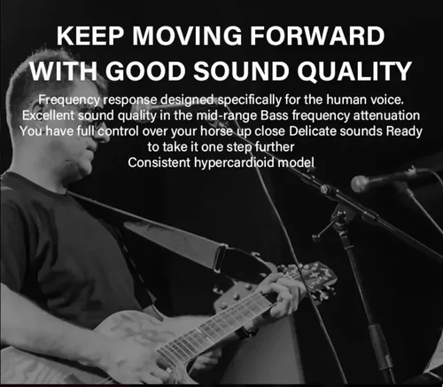 Imagen 2 del producto VIKEFON-micrófono dinámico supercardioide, micrófono Vocal con cable profesional para cantar, escenario, Karaoke, estudio, juegos de ordenador