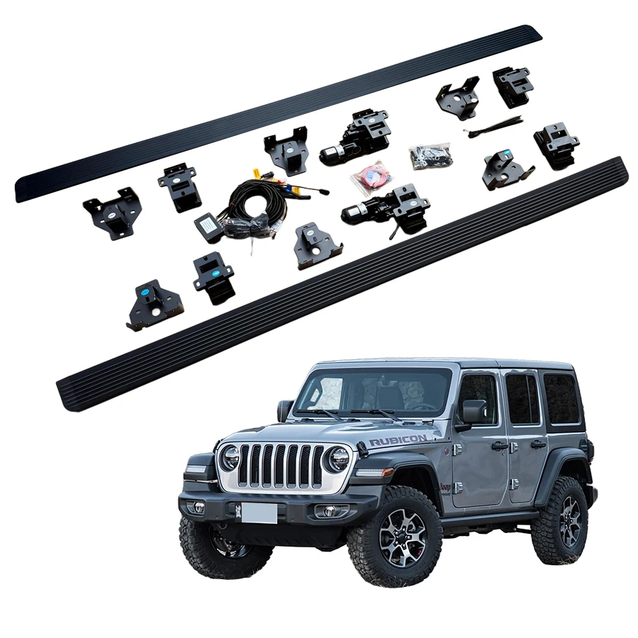 

Popular Aluminum Running Board Automatic Electric Power Side Step for Jeep Wrangler JL 4 Door Sahara Rubicon 2018-2024