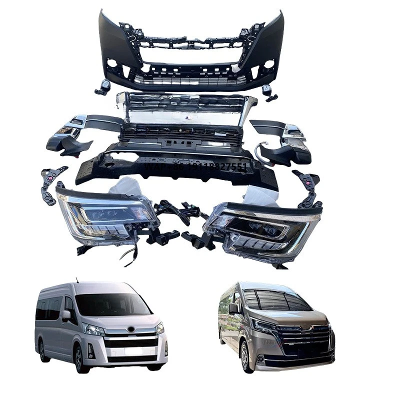 

PP Plastics Body Kit Car Bumpers for Hiace Commuter Deluxe 2018 to 2020 Premio to Majesty Bodykit