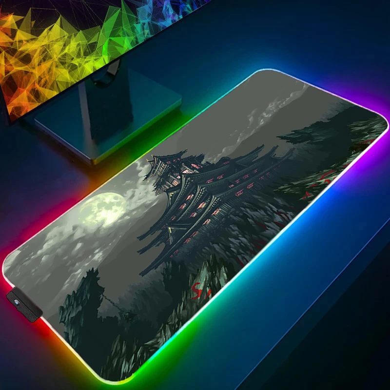 

Mouse Pad Speed Mini LED Pc Computer Keyboard Pad Pixel City Extended Desktop Mouse Mat RGB Laptop Gaming Accessories Mousepad