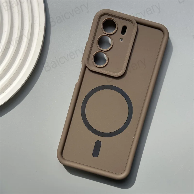 Copertina per Realme C75 4G con adesivo magnetico e bordo colorato TPU: la protezione perfetta per il tuo smartphone