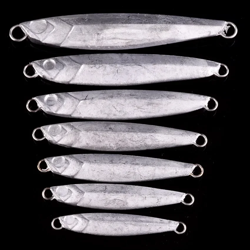 20 pz Metallo Vuoto Jig Esca Peso 7g-40g Traina Non Verniciato Corpo Esca Dura Bass Attrezzatura Da Pesca Alla Trota