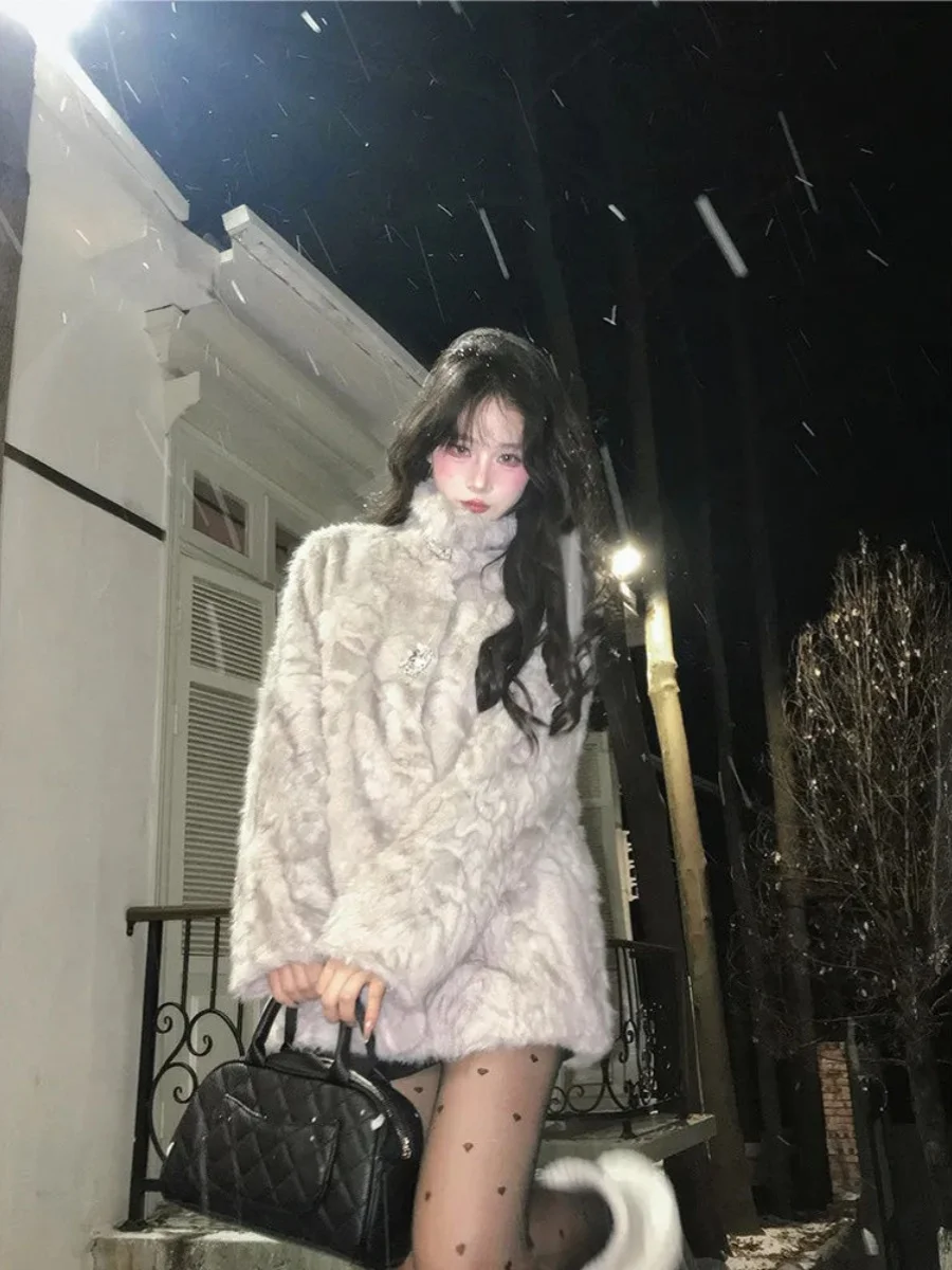 

Женская модная зимняя куртка средней длины с воротником-стойкой и хлопковой подкладкой, новая элегантная верхняя одежда для женщин