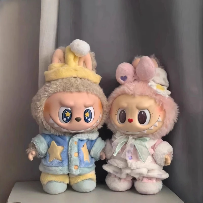 

Детская одежда Mokoko Sweetheart Generation для Labubu, одежда для сна 38 см, виниловая детская одежда среднего размера, комплект для милой пары