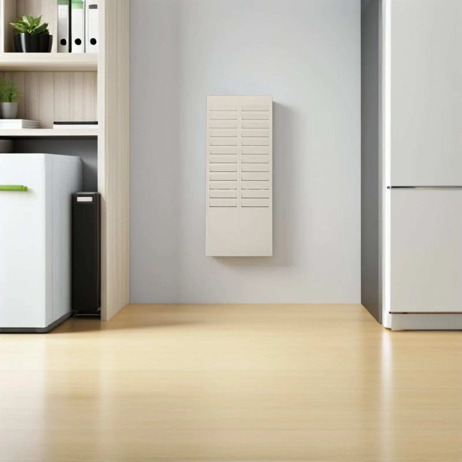 2Pcs Attendance Card Rack Holder Plastic Organizer 24 Slots Office Desk Employee Badge Display Time Attendance Payroll Recorder