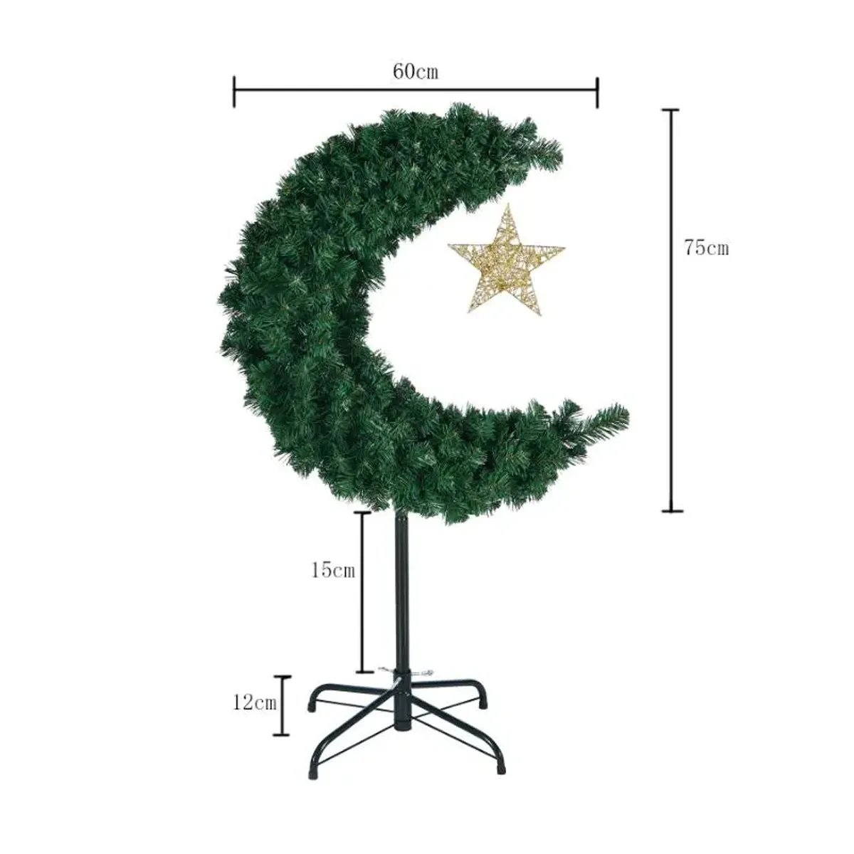 Christmas Moon Tree Decoration Christmas Sun Moon Bright Tree Scene Decoration Atmosphere Decoration