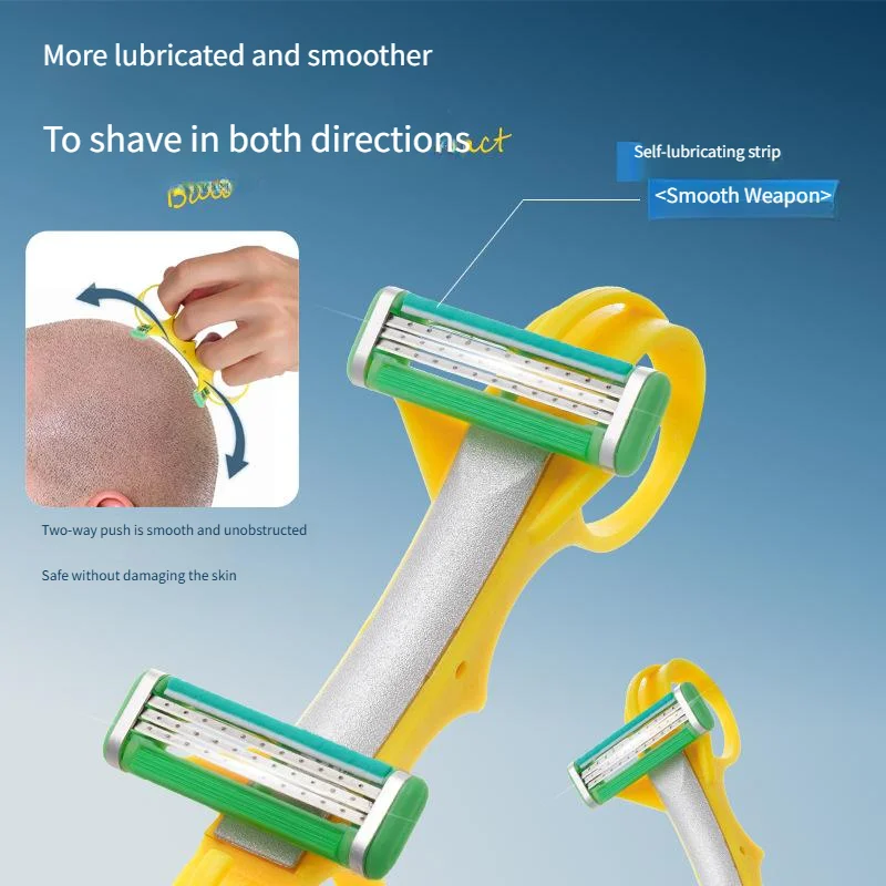 ماكينة قص شعر الرأس الأصلع السريعة - أداة العناية بالشعر المنزلية الإبداعية للرجال، جهاز حلاقة الرأس الأصلع المحمول