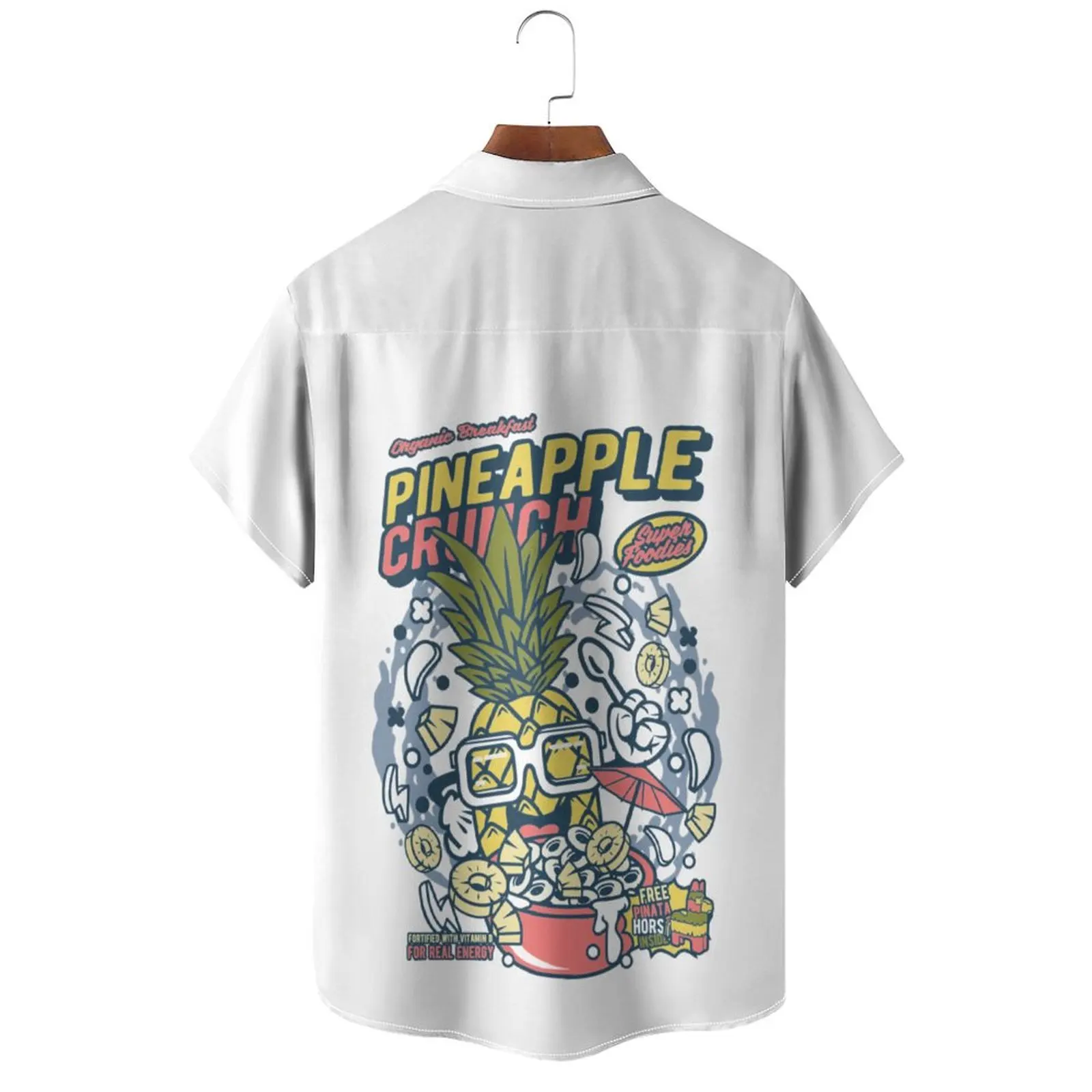 Colourful Pineapple Crunch Cereal - Funny Men's Shirt - Women's Shirt High Quality Short Sleeve fashion men/women shirt