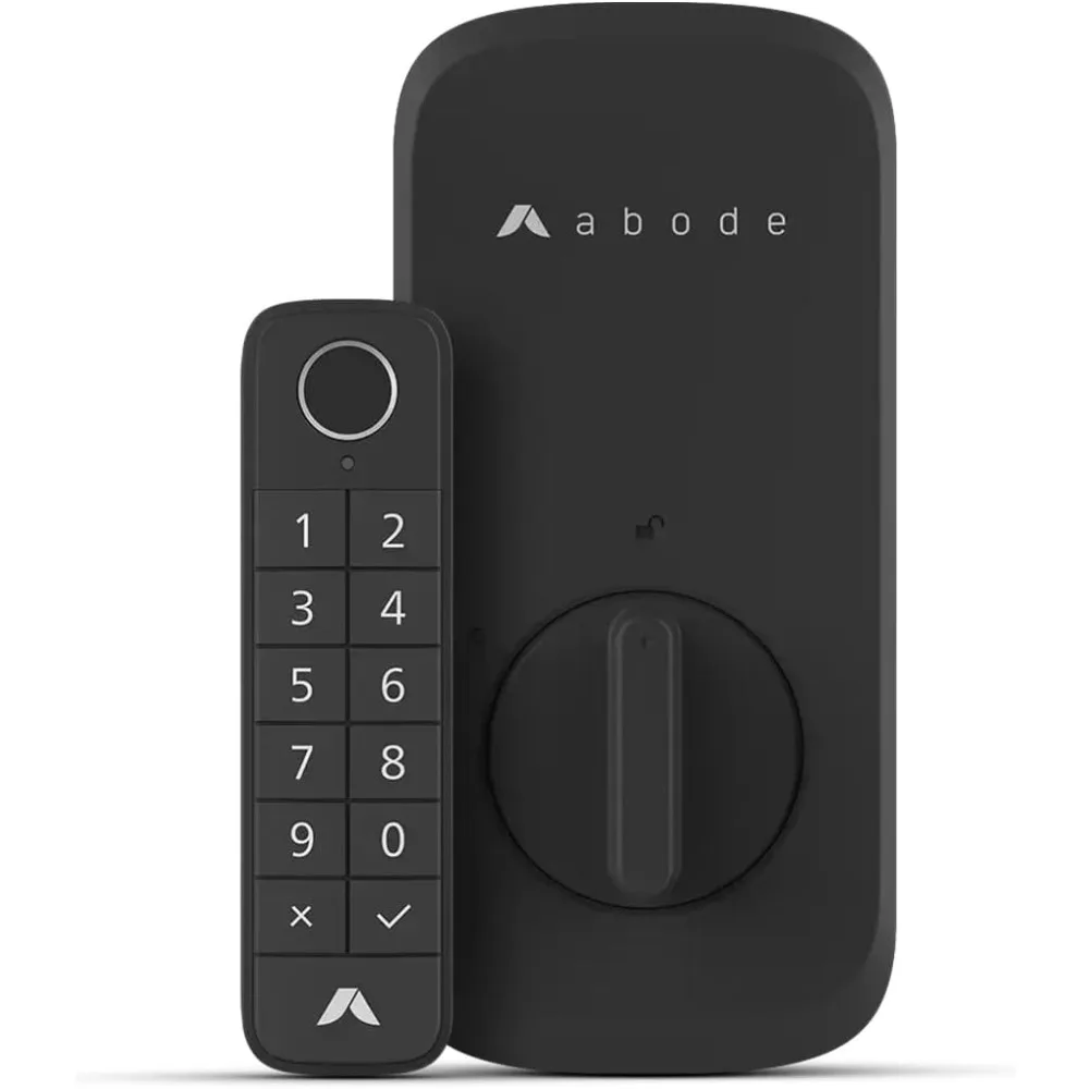 

Abode Lock & Keypad: Smart Lock with Keyless Entry Using Keypad, Fingerprint or App - WiFi Connected to Remotely Manage Codes &