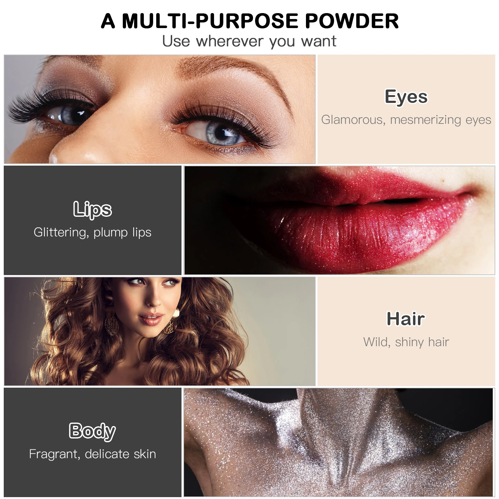 

silver glitter body shimmer makeup powder highlighter hair face lightweight easy apply perfect for any occasion body glitter