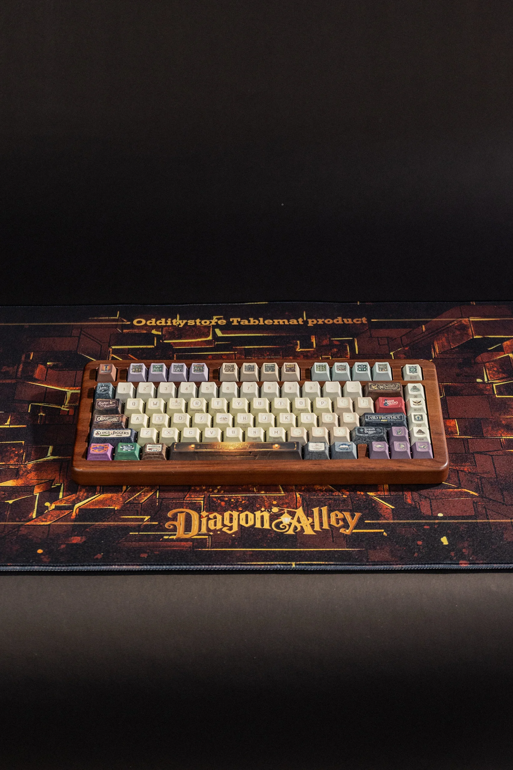 Capuchons de touches thème Diagon Alley PBT140, Design rétro, hauteur originale