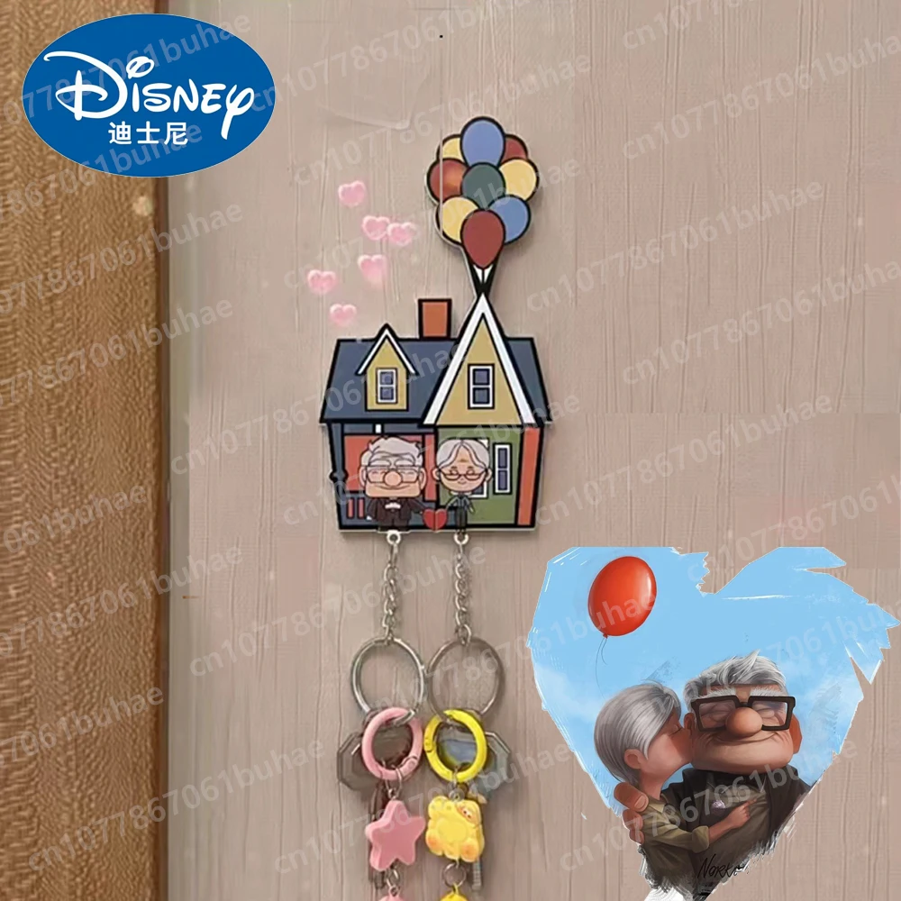 

Disney Anime Up Mickey Mouse Winnie The Pooh Kawaii Keychain Holder Model Refrigerator Magnet Door Anti-lost Hook Keychains Gift