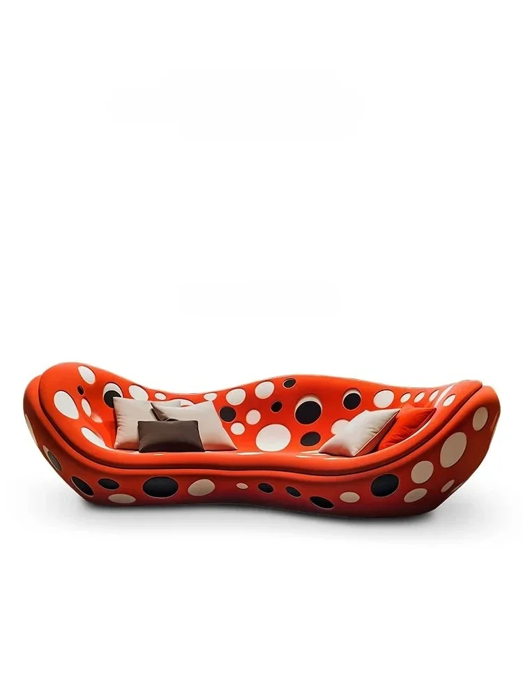 Original design art polka dot leather art sofa international pavilion aesthetic furniture