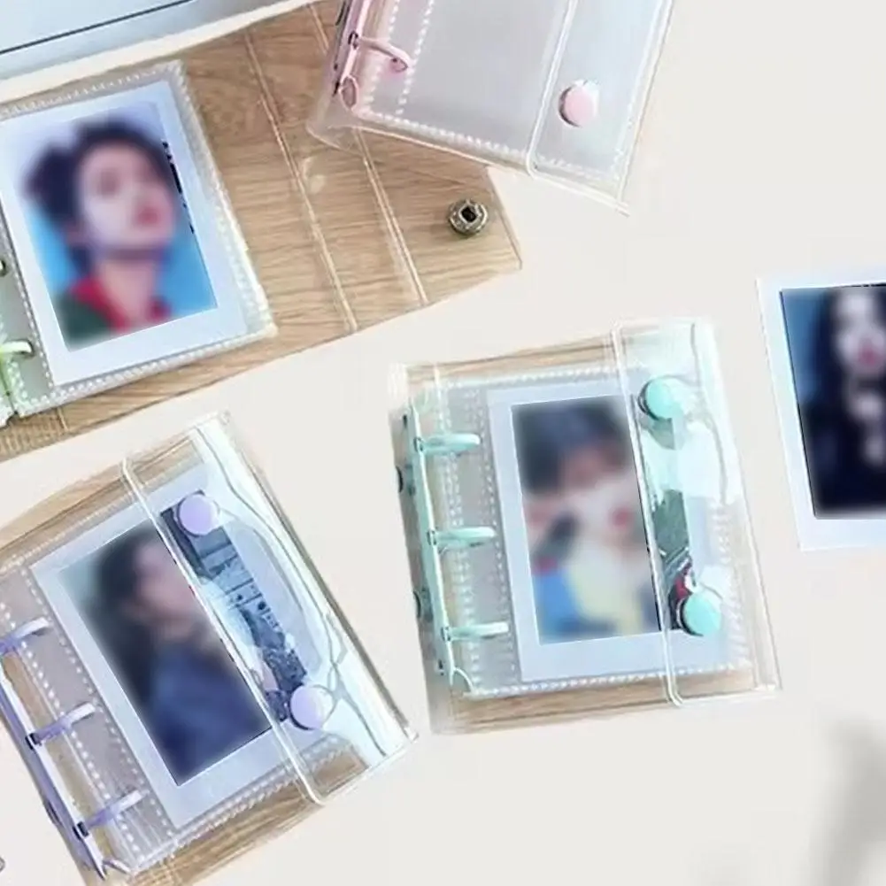 Transparent Photo Card Binder 3 inch Mini Photo Album Idol Photocard Holder Loose-leaf Idol Card Protector Book