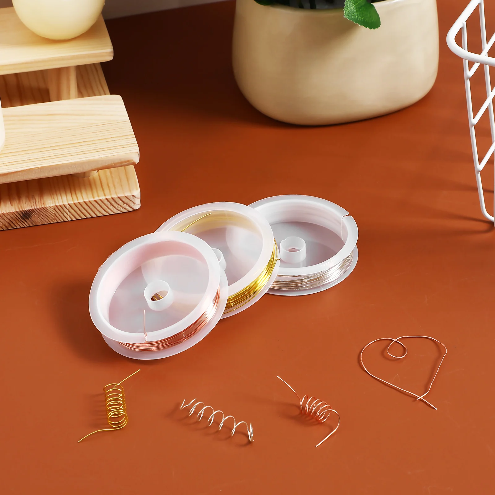 

3pcs 3 Rolls 0 6mm Copper Jewelry Materials Silver Gold 4 5m Roll Beading Wire Craft Supplies Sculpting Wire