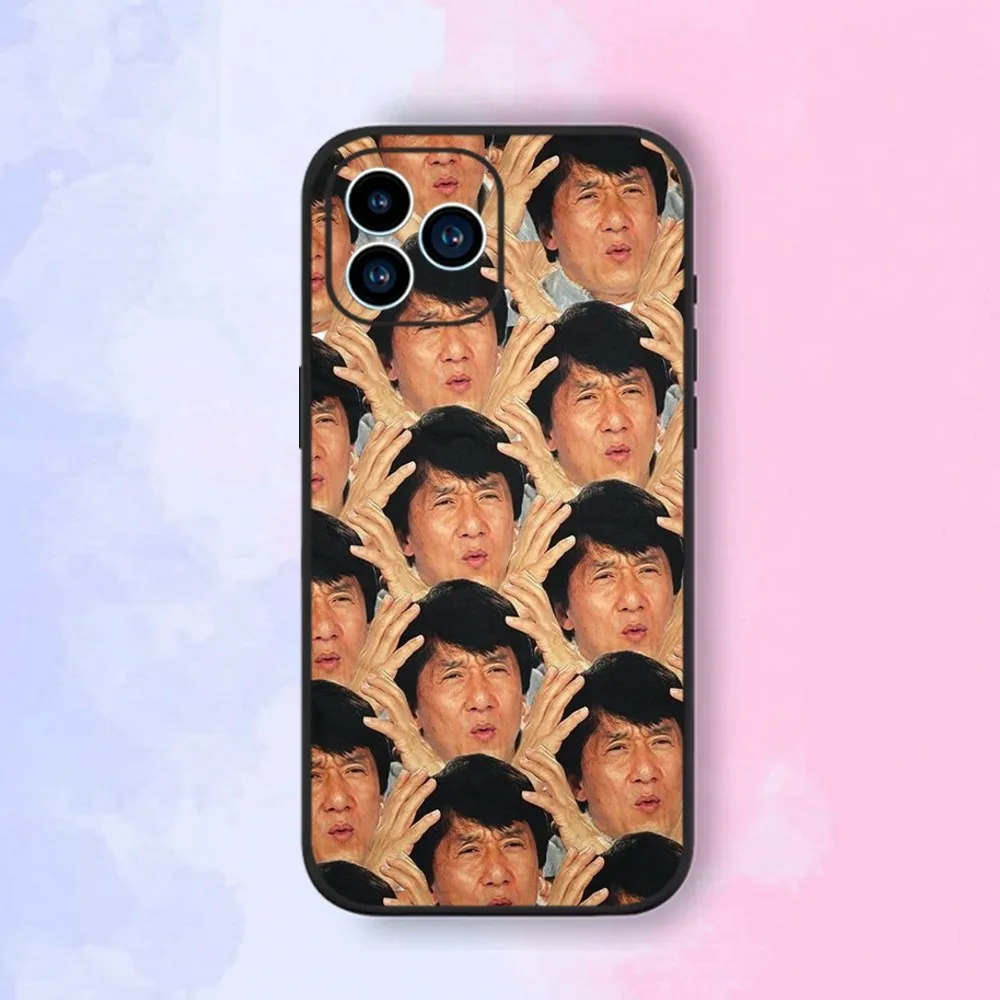 Kung Fu Superstar Jackie Chan Phone Case iPhone 15,14,13,12,11,XS,XR,X,8,7,Pro,Max,Plus,mini Silicone Black Cover