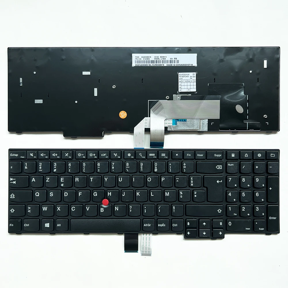 E550 AZERTY Keyboard for Lenovo Thinkpad Edge  E550c Ee555 E555c E560 E560p E565 SN20F22485 00HN085 00HN085 NSK-Z50ST French