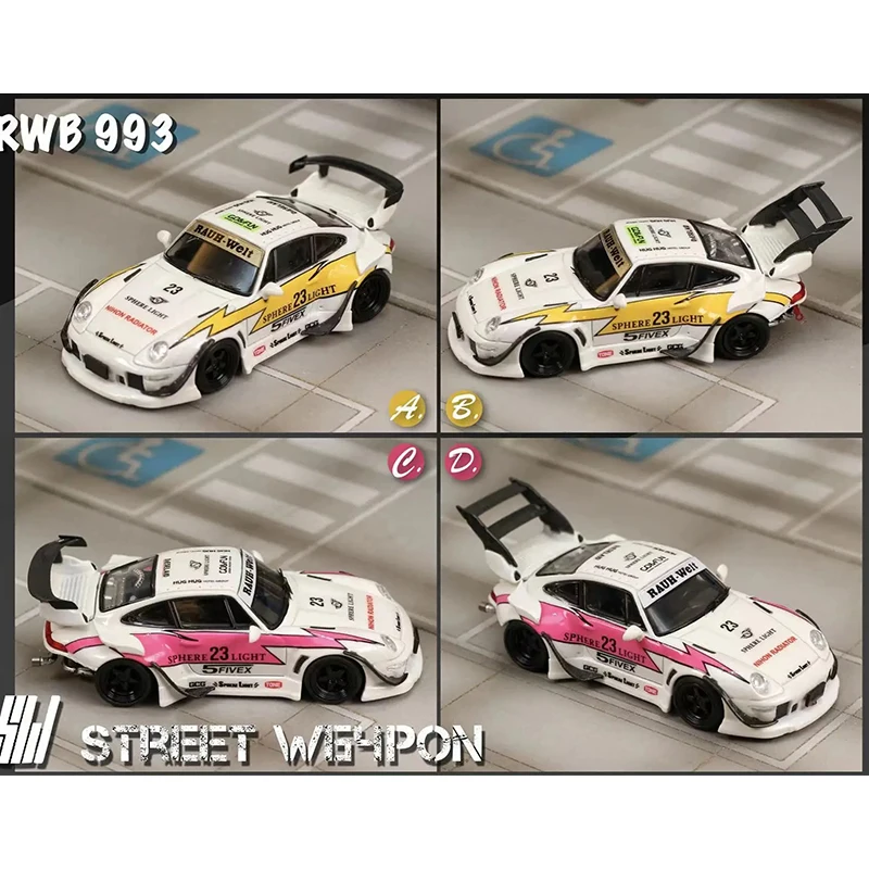 

Модель литая автомобиля, светящаяся краска, 1:64 RWB 993