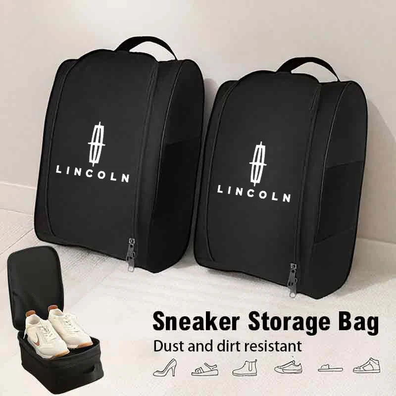 

Автомобильная сумка для кроссовок, портативный чехол для хранения обуви, дорожный органайзер, аксессуары для Lincoln MKZ MKX Aviator Navigator Continental Corsai