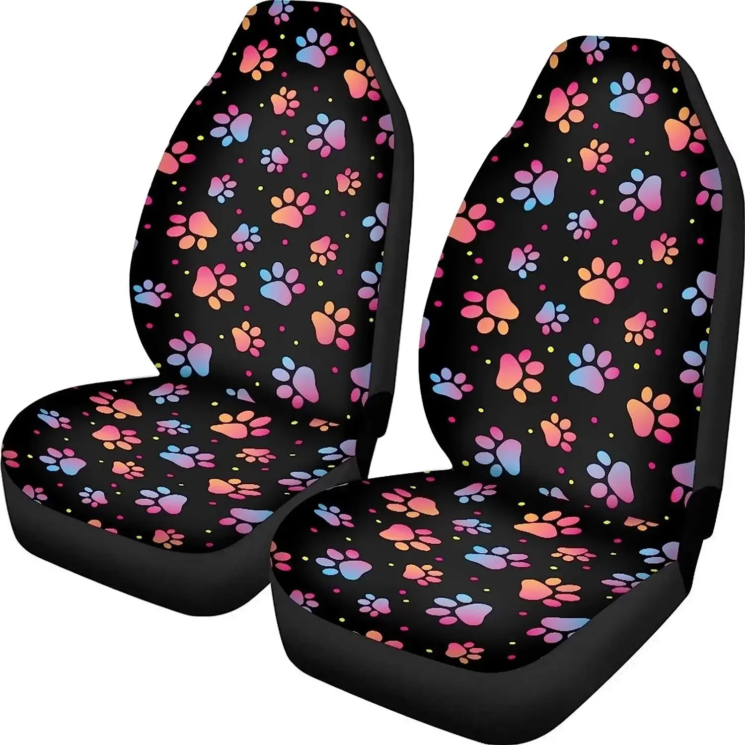 

Cute Dog Paws Seat Covers For Cars 2 Pcs Set Kawaii Womens Men Front Car Seat Cover Universal Fit Vehicle Seat Protector