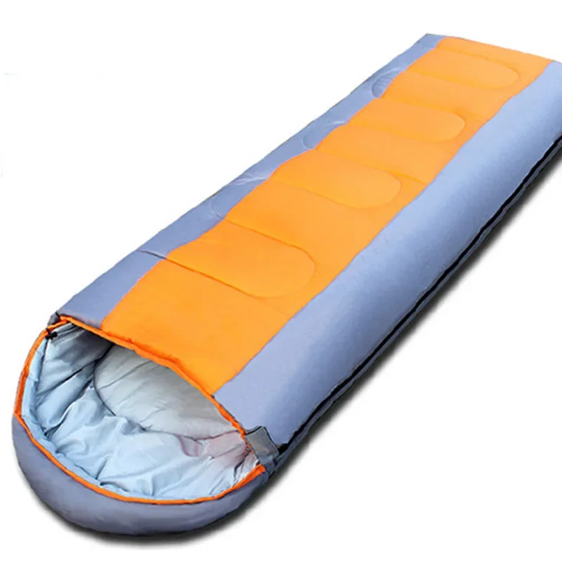 Adult Camping Sleeping Bag Envelope Pattern Cap Thick Cotton Warm Portable