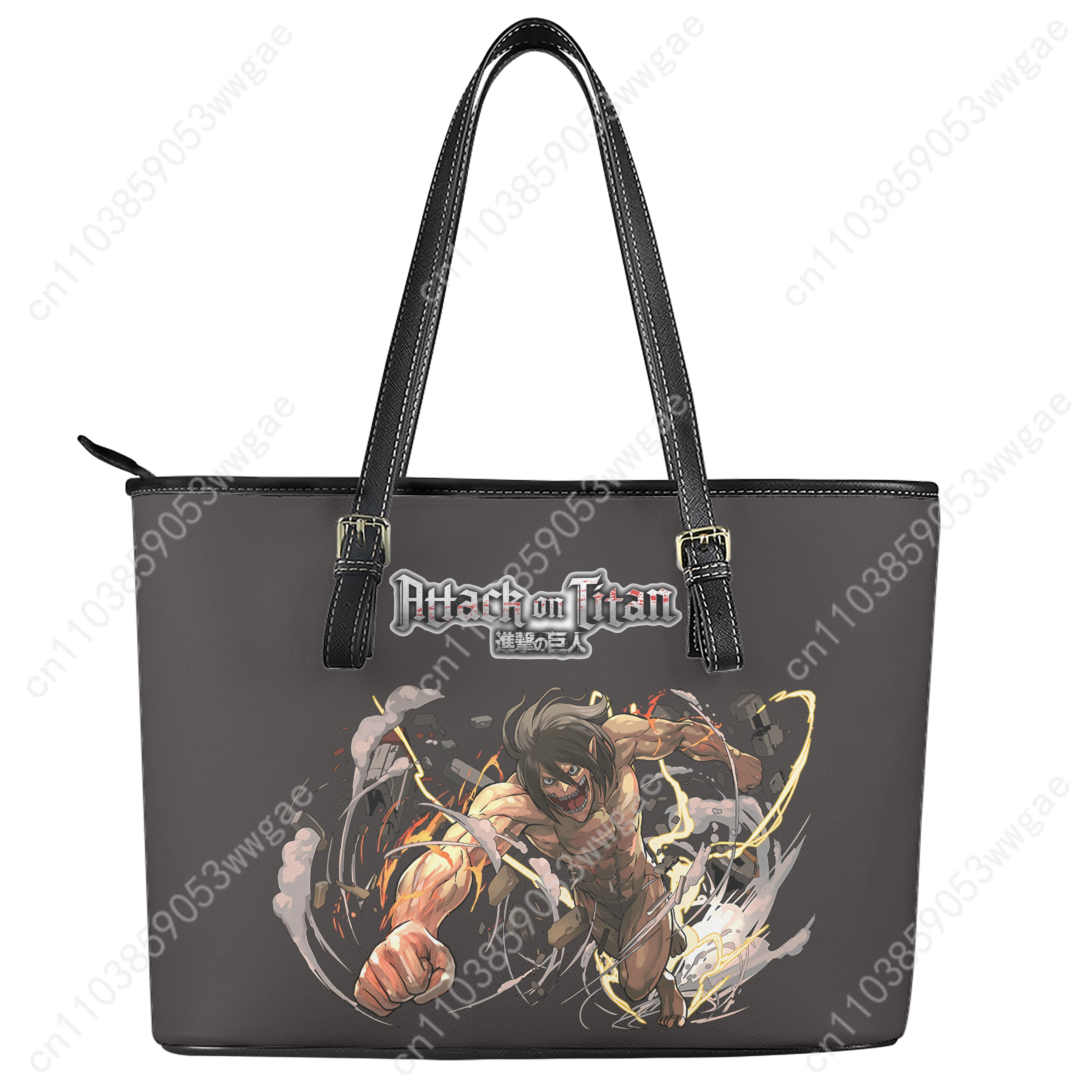 Attack On Titan Handbag Womens Mens Vintage Personalized Tote Bag Shoulder Bag Business Leather Purse Travel Customized Bag Gift