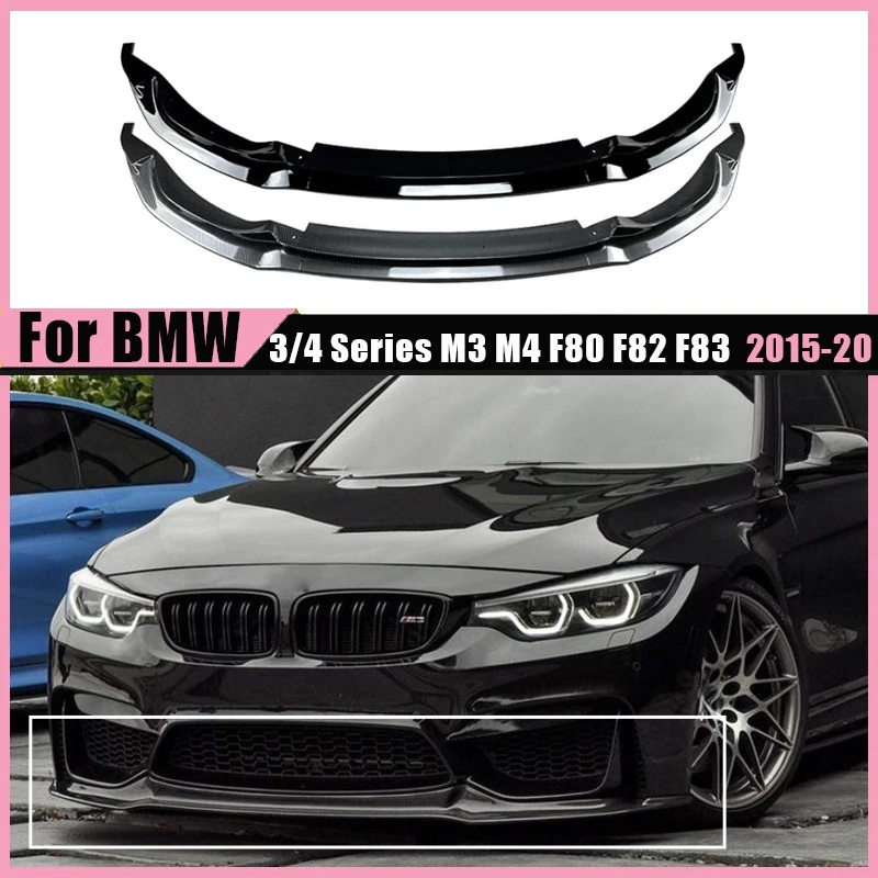Front Bumper Lip Splitter For BMW 3 Series M3 F80 4 Series M4 F82 F83 2015 2016 2017 2018 2019 2020 Body Kits Auto parts Tuning
