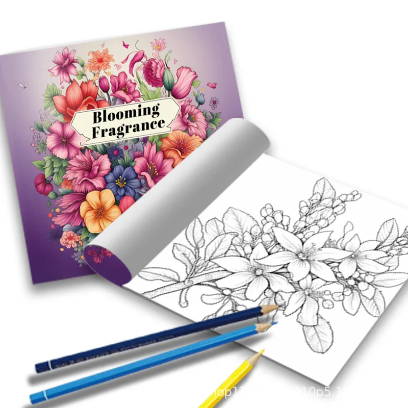 Art Books Coloring Doodling Painting Figures, Patterns Coloring and Using Colored Painting Paper