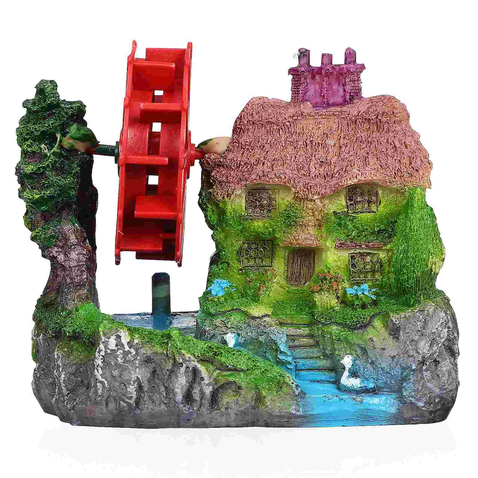 

Fish Tank Landscaping Decor Miniature Decoration Ornaments for Crafts Betta Supplies Micro Scene Resin House