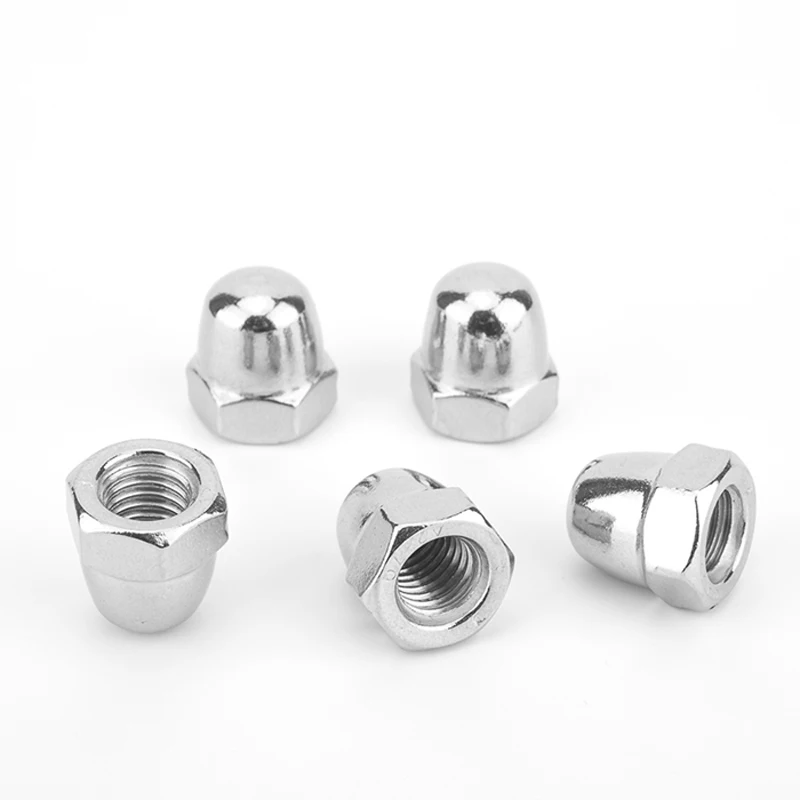 304 Stainless Steel Hex Cap Nut Domed Nuts 5/10/50/100/200 Pcs M3 M4 M5 M6 M8 M10 M12 Decorative Caps Covers Acorn Cap Nuts