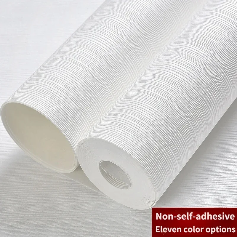 Nordic Modern Wallpaper Plain Solid Color Vertical Stripes Non-woven Wallpaper for Bedroom Living Room Sofa TV Background Decor