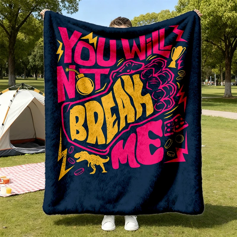 You Will Not Break Me Flannel Blanket, Dungeon Crawler Carl Throw, Donut Sci-Fi Book Lover Gift