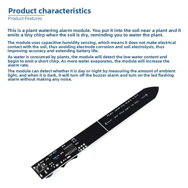 Soil Moisture Sensor Plant Water Alarm for Automatic Irrigation System
