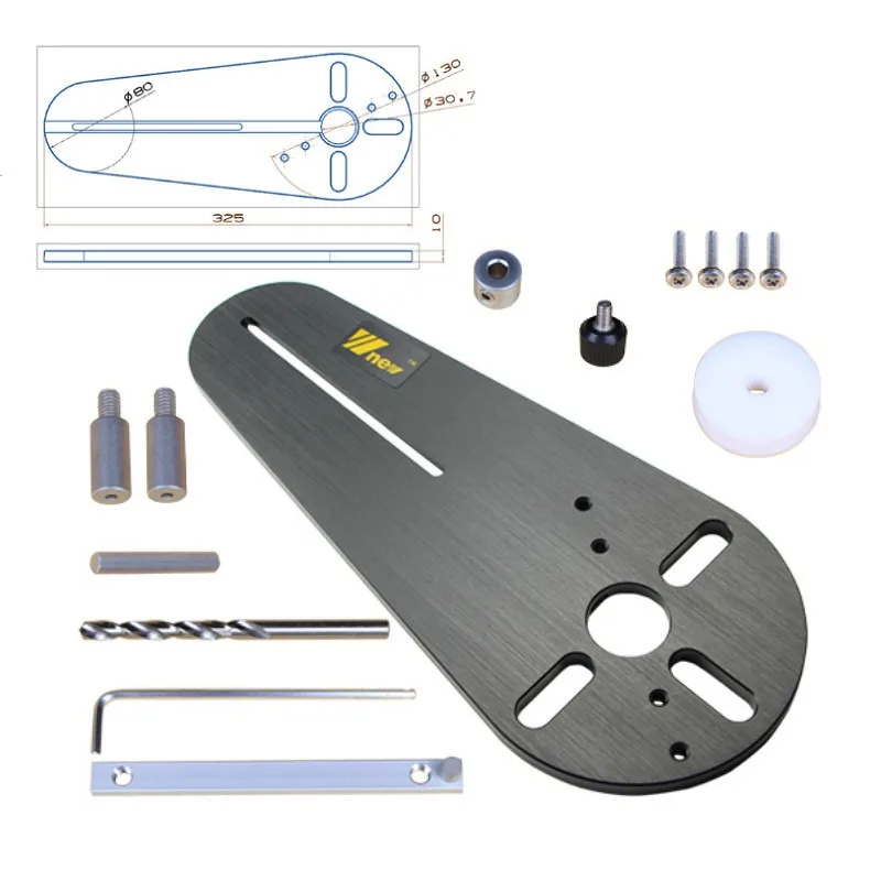 

DIY Accessories for Edge Trimming Machine Cutting Circles Processing Circles Slotting Woodworking Tools