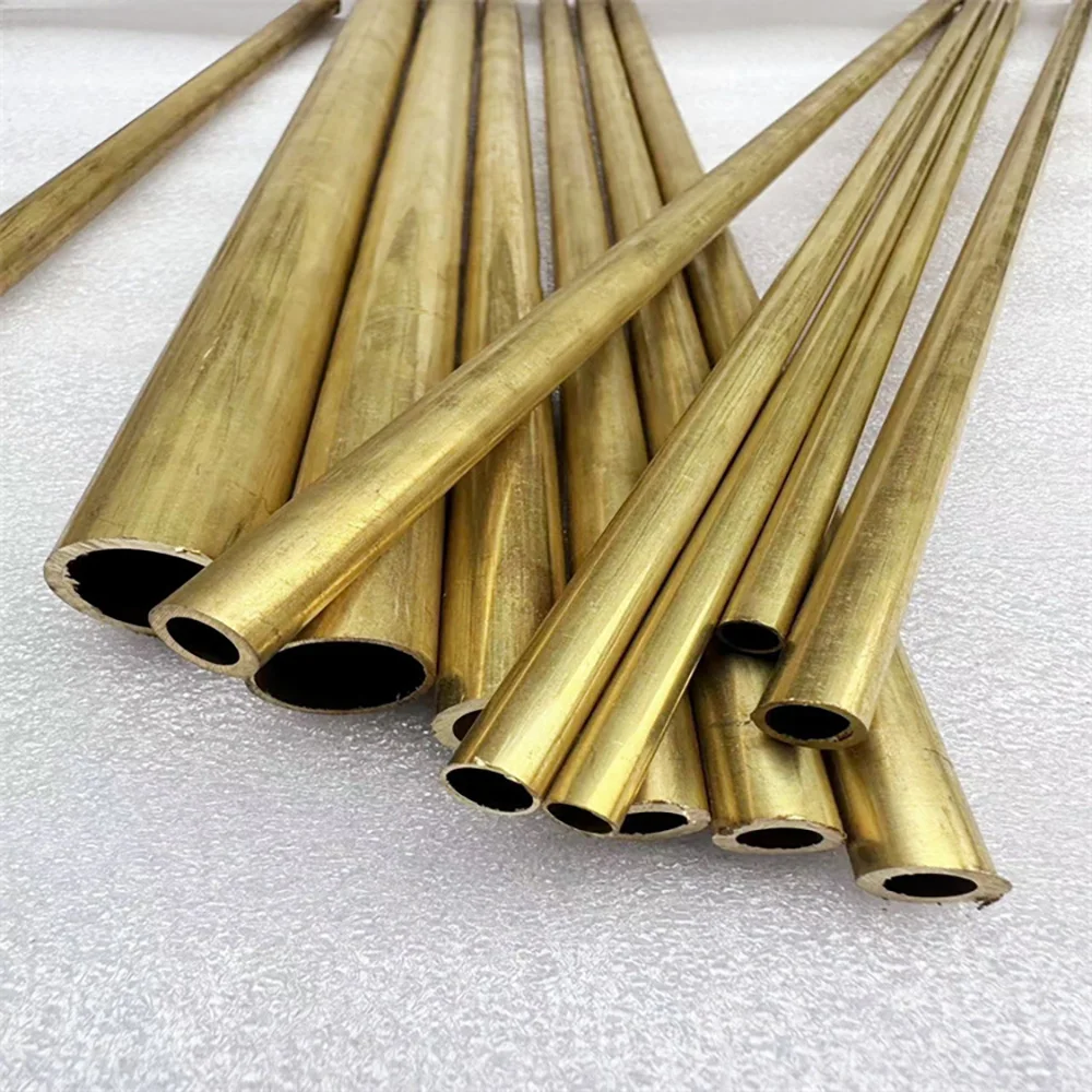 1 pcs 500mm Brass Tube Diameter 1/1.5/2/3/4/5/6/7/8/9/10/11/12/13/14/15/16/18/20/22/24/25mm Metal Round Pipe DIY Hand Tool Part