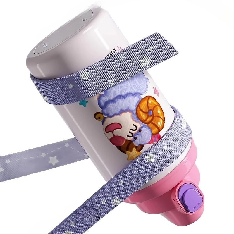 

Children's Portable Straw Thermos Cup 316 Stainless Steel Straw Cup Kindergarten Strap Kettle