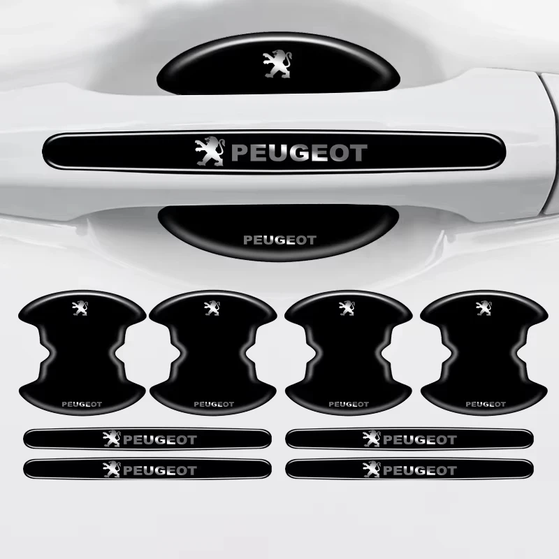 Car Door Handle Anti Scratch Bowl Protector Anti Collision Strip For Peugeot 208 2008 308 3008 408 508 5008 4008 206 307 RCZ