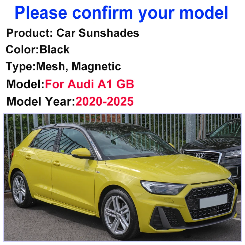 

Солнцезащитные шторки для Audi A1 (2020-2025) – сетчатые, с защитой от УФ-излучения, теплоизоляцией, для лобового стекла, автомобильные аксессуары