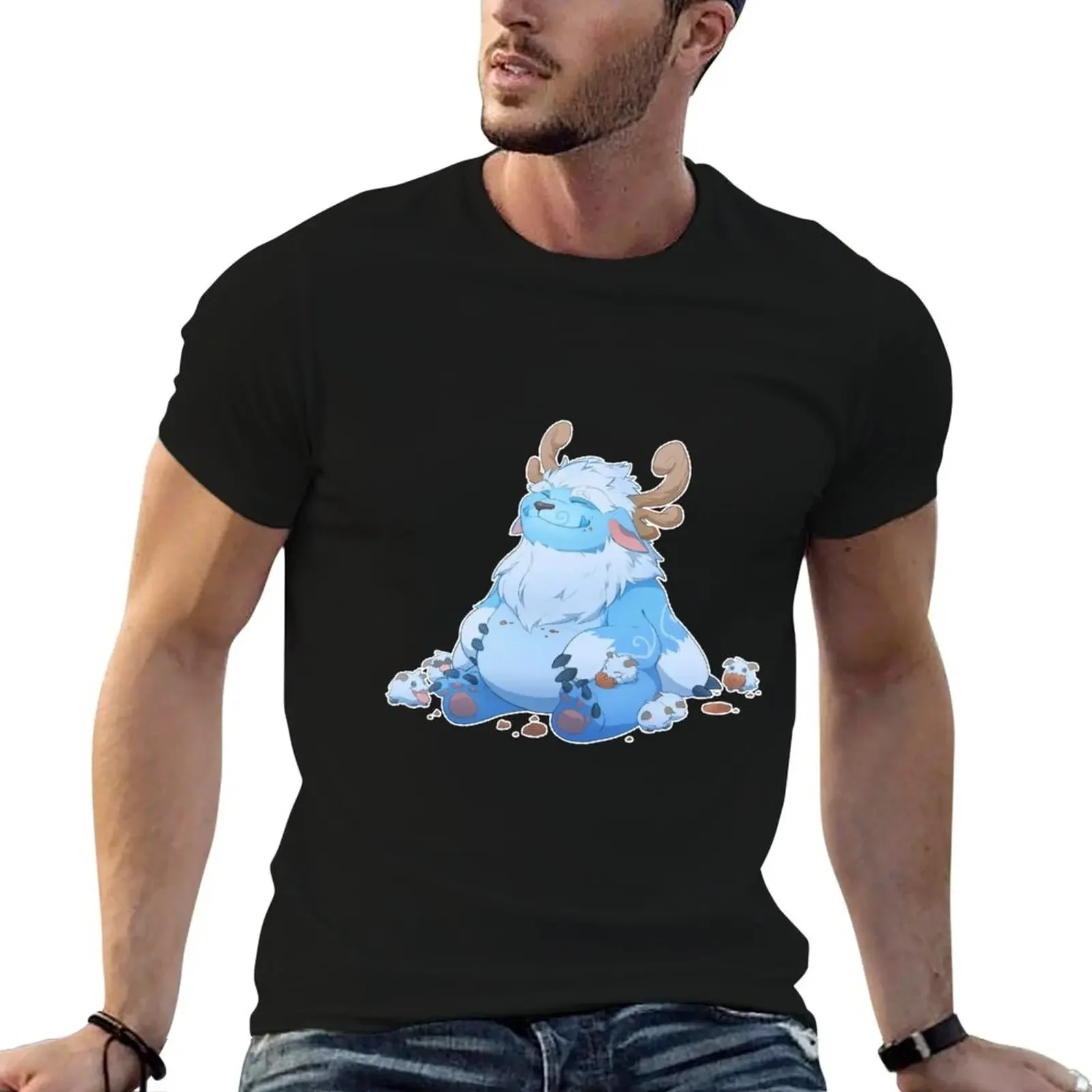 

Adorable Nunu T-Shirt anime quick drying luxury clothes men