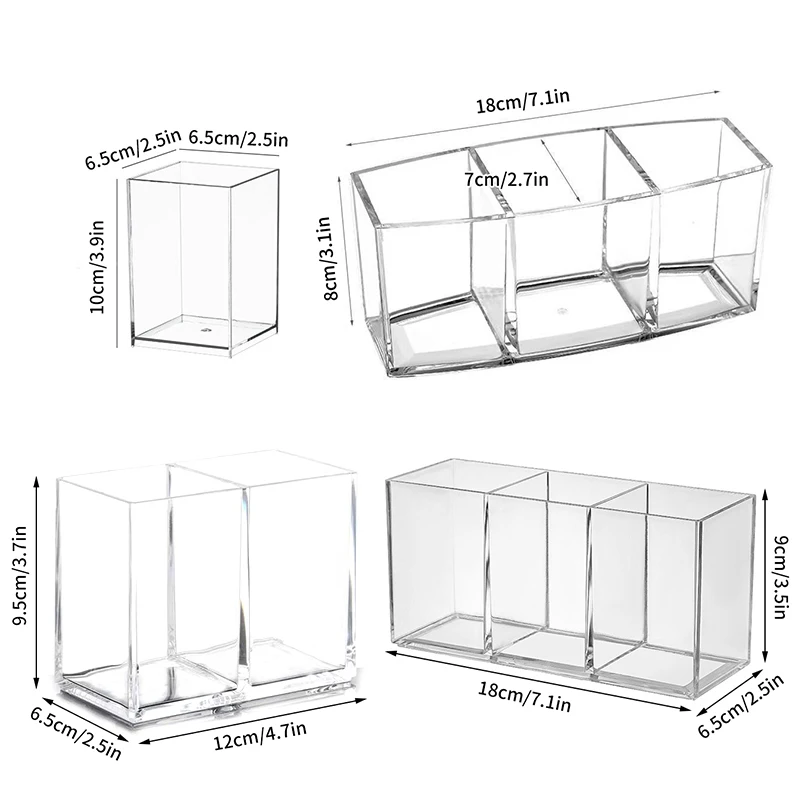 Transparent Lipstick Cosmetic Makeup Makeup Brush Tool Storage Box Case Makeup Brush Holder Table Organizer Makeup Tool