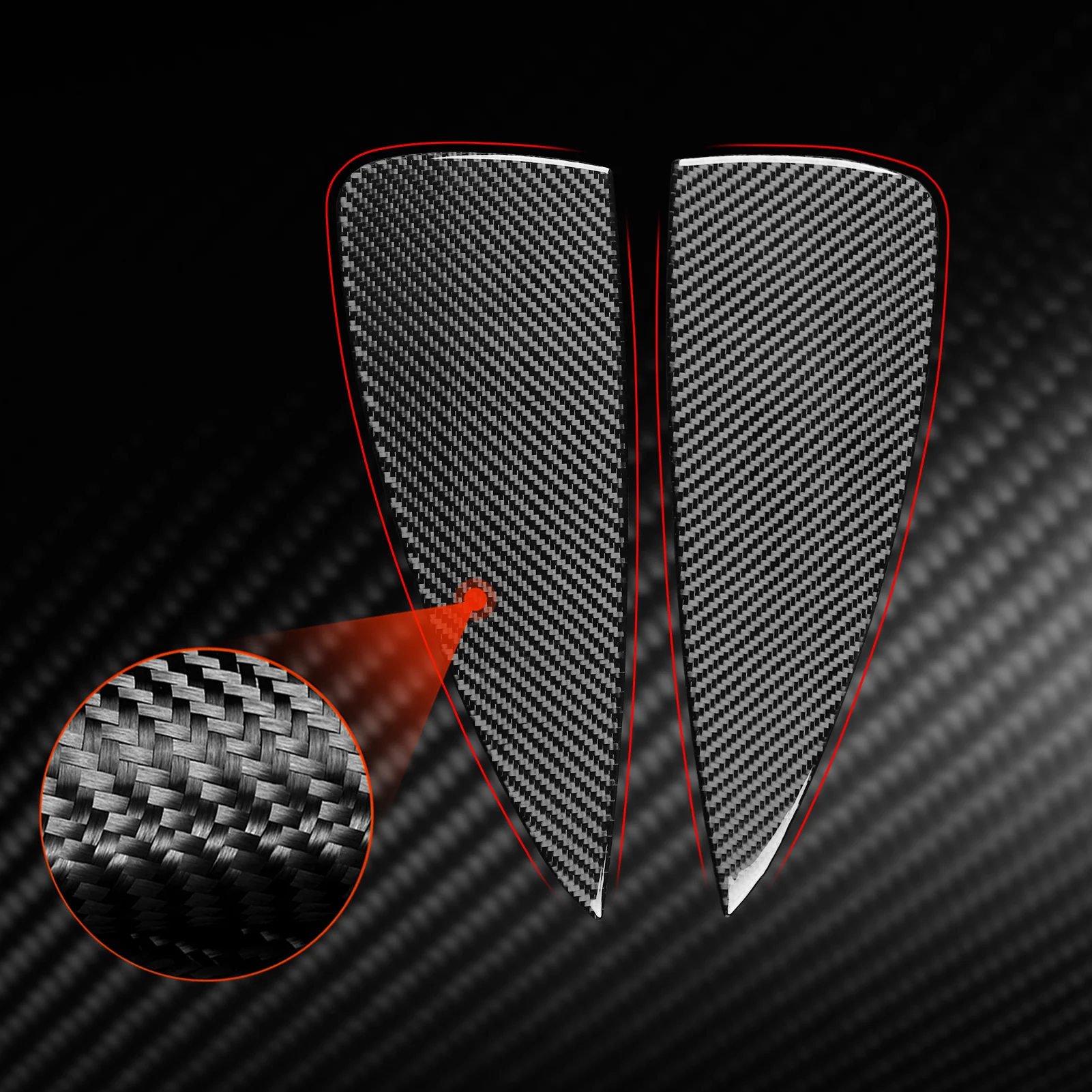 

For SEAT Leon MK2 1P Cupra FR 2005—2012 Front Groove Panel Interior Cover Trim / 3K Carbon Fiber+Resin / 3mm Antiscratch