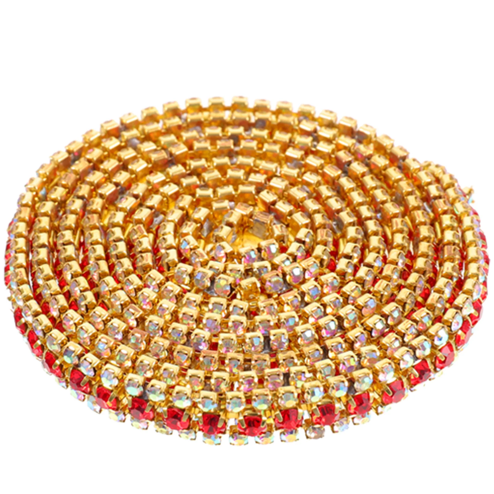 

3pcs Rhinestone Close Chain Water Drill Chain Accessories For Diy Clothing Trim Craft Sewing Glass Rhinestone Trimming